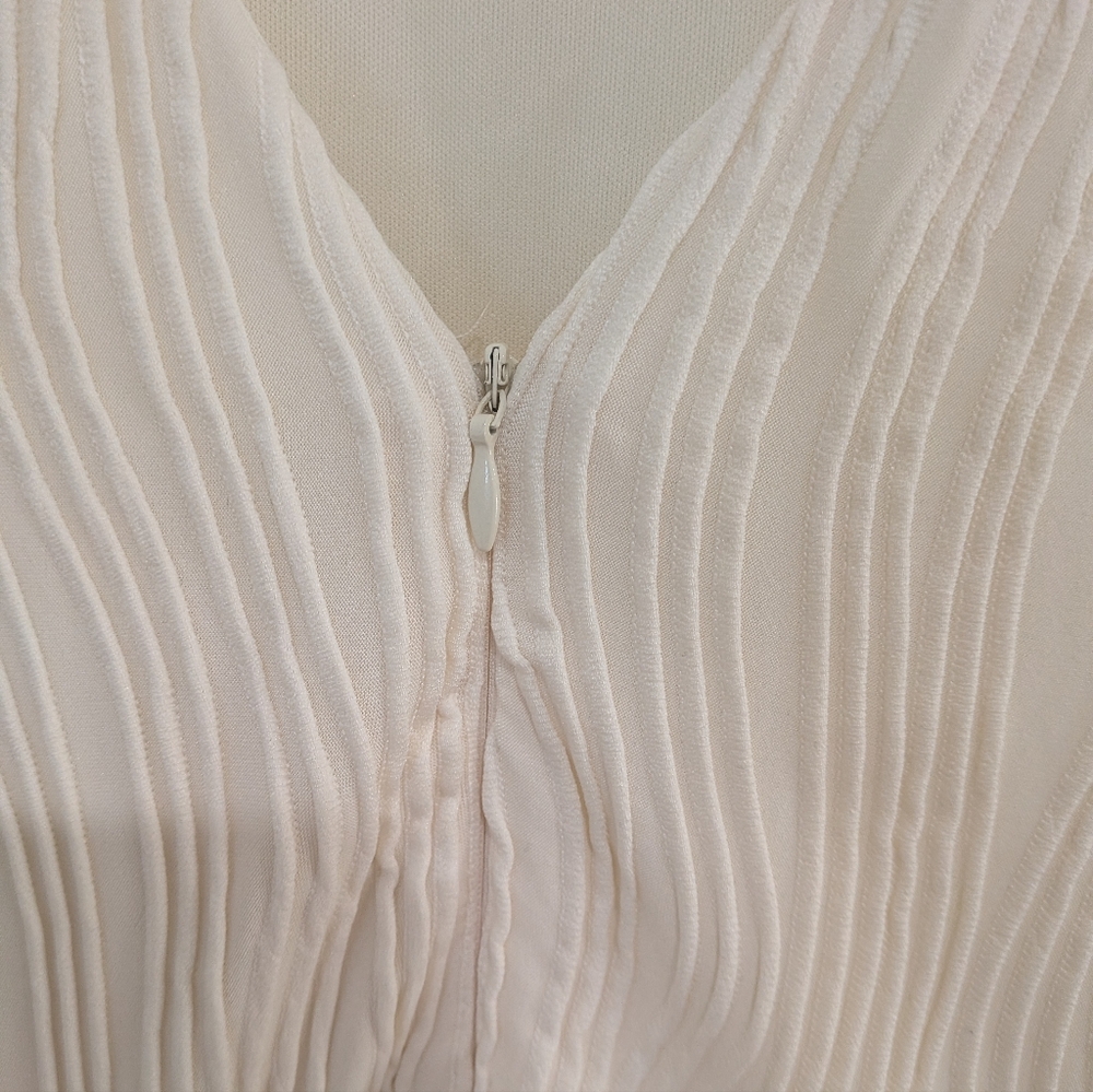 NWT Ripple Textured Sleeveless Cocktail Mini Dress (Med) Clean Girl Minimalist - Picture 5 of 11